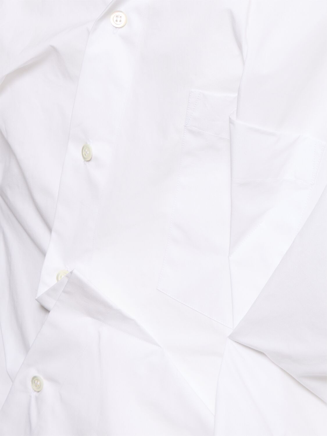 Shop Maison Margiela Cotton Poplin Shirt In White