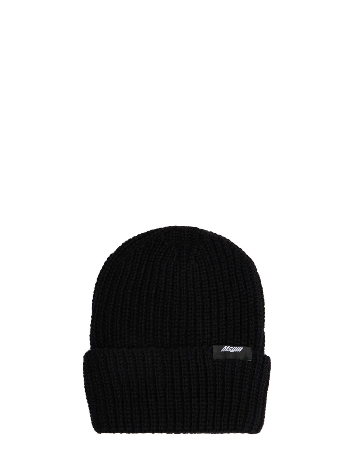 Msgm Wool Blend Knit Beanie In Black