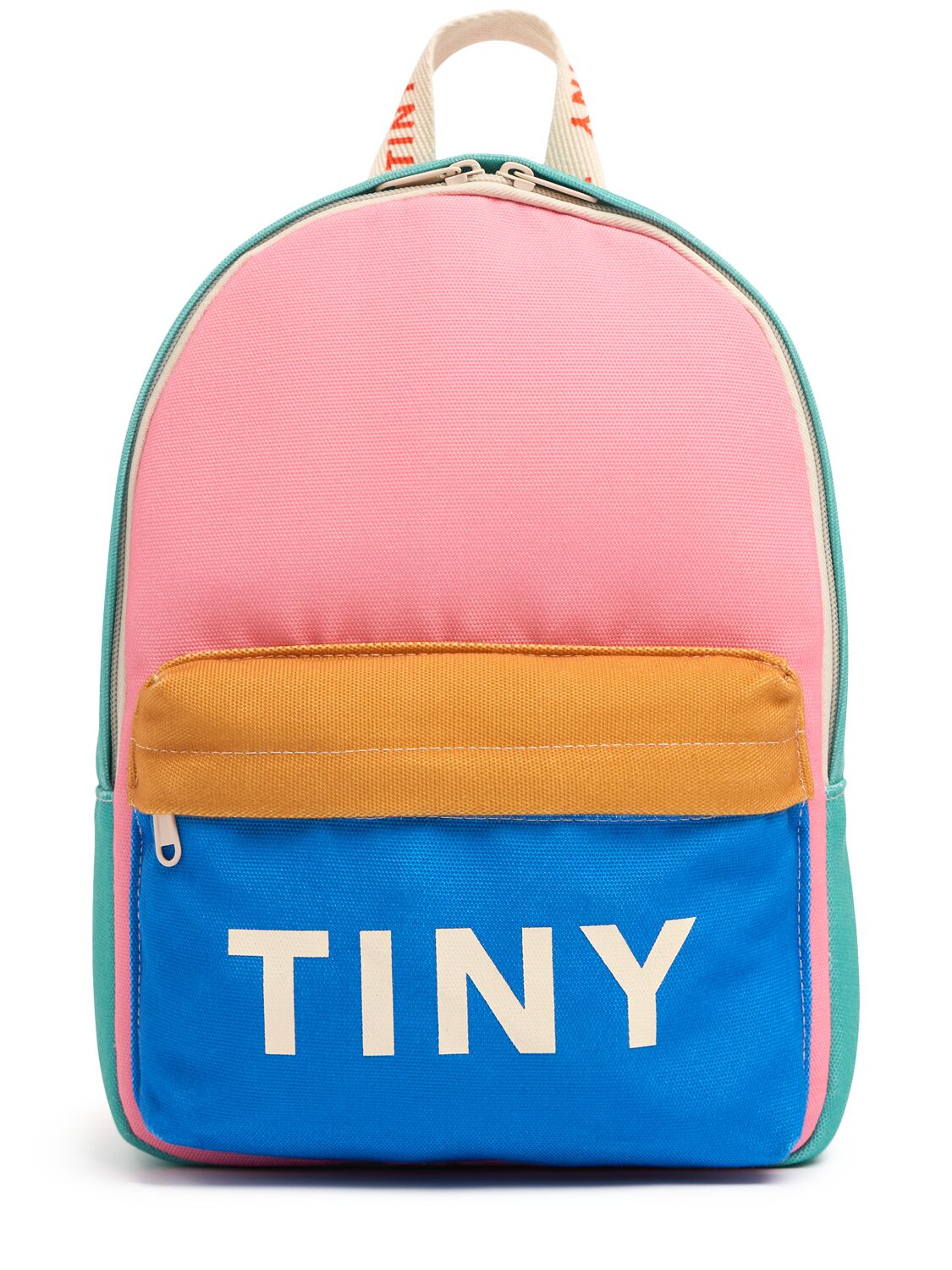 Tiny Cottons Printed Canvas Backpack In Pink