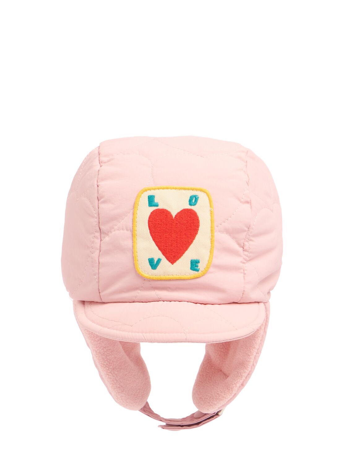 Jellymallow Quilted Nylon Hat W/patch In Pink