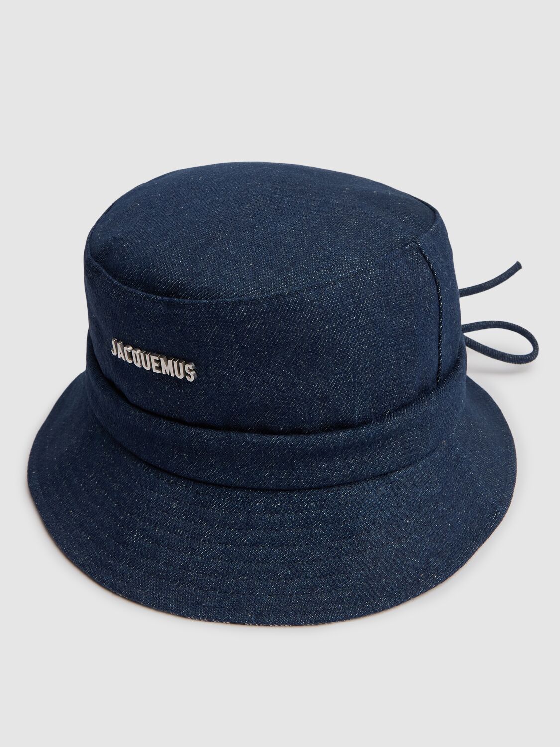 Shop Jacquemus Le Bob Gadjo Cotton Logo Bucket Hat In Navy/navy Strip