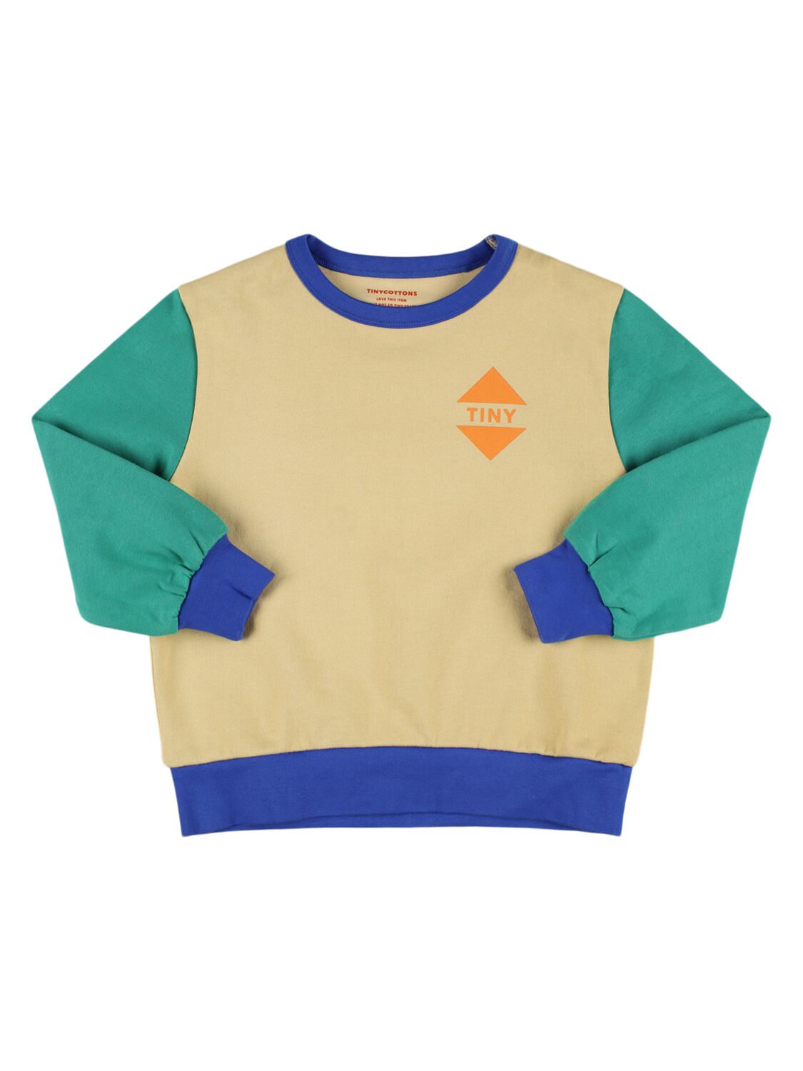 Tiny Cottons Color Block Organic Cotton Sweatshirt In Multicolor