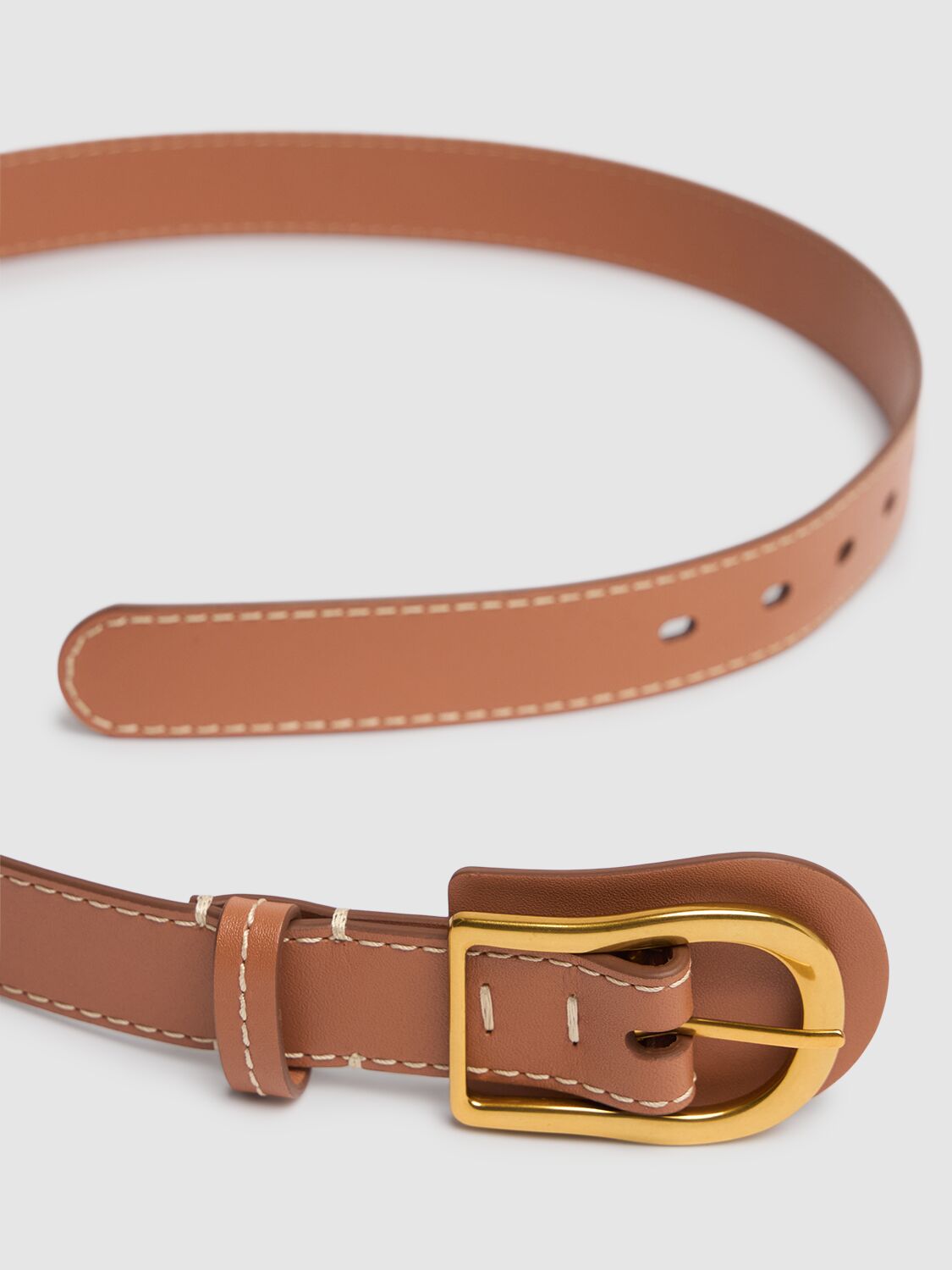 Shop Zimmermann 30mm Leather Buckle Belt In Avalon