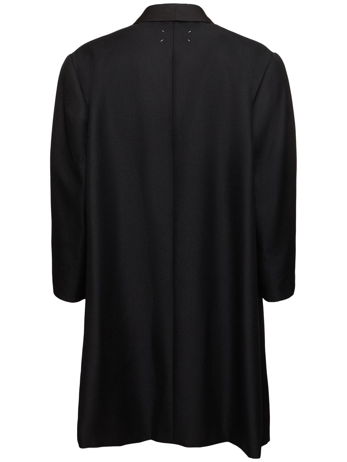 Shop Maison Margiela Wool & Mohair Twill Coat In Black