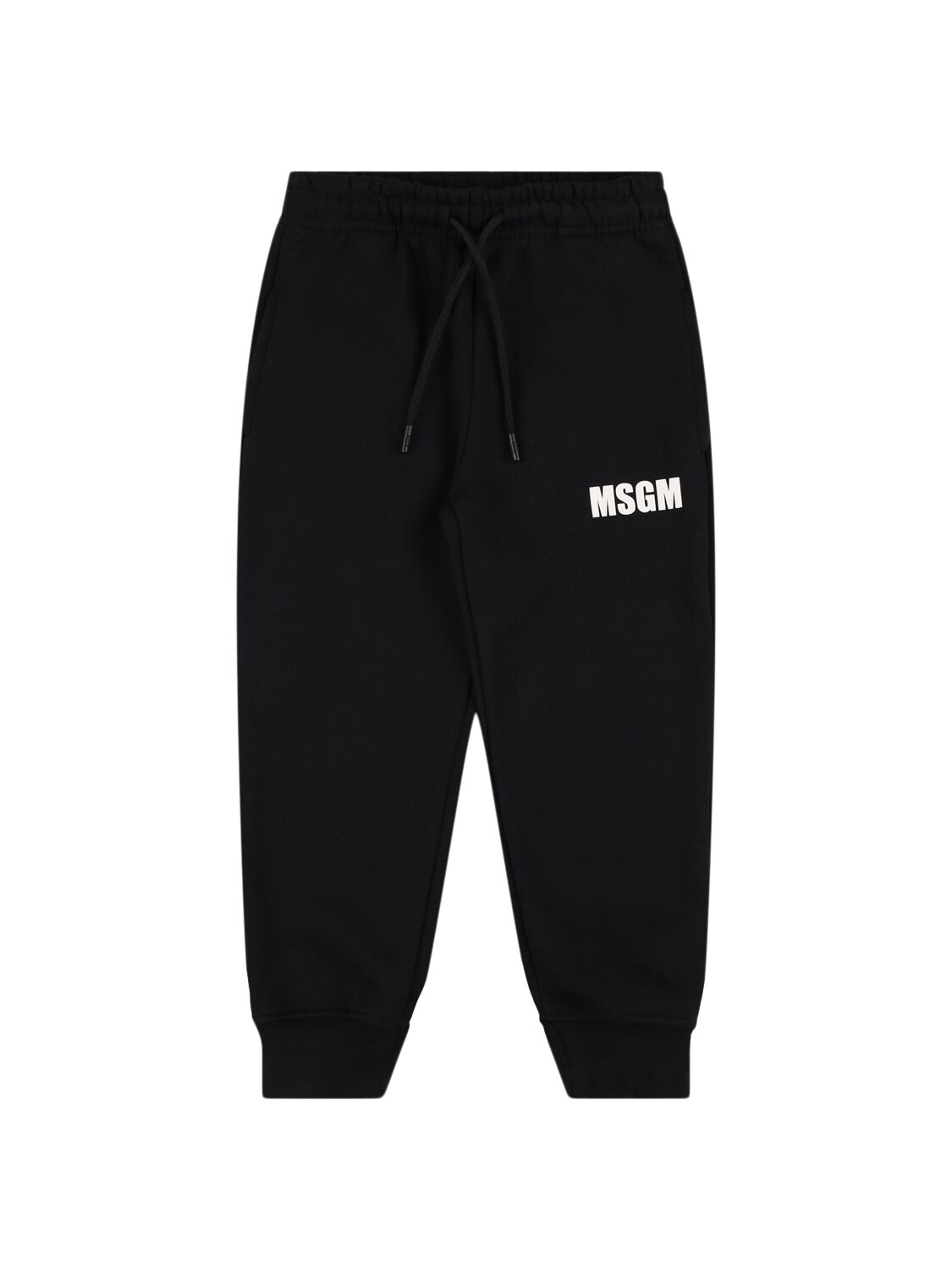 Msgm Cotton Sweatpants In Black