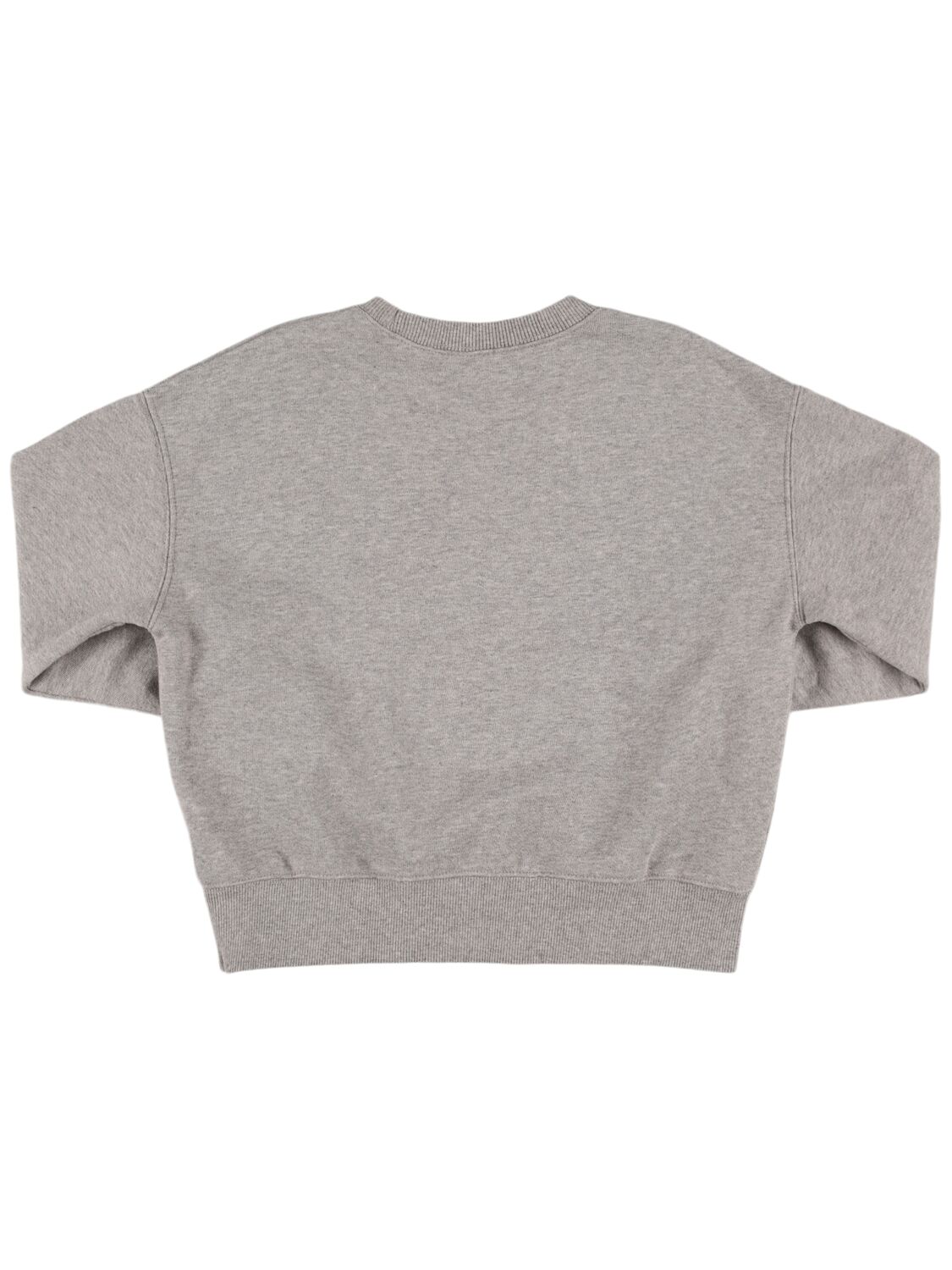 Jellymallow Printed Cotton Crewneck Sweatshirt In Grey