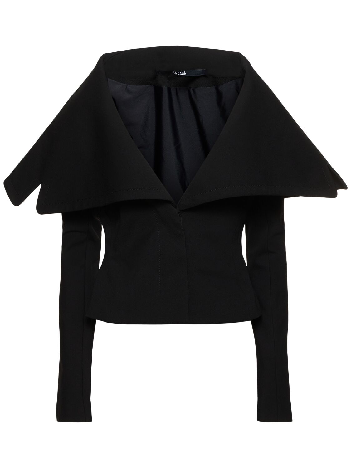 Shop Jacquemus La Veste Giacca Wide Lapel Jacket In Black