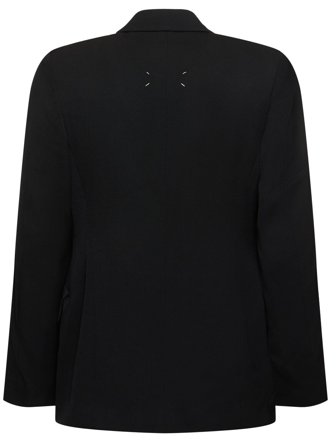 Shop Maison Margiela Double Breasted Wool Blazer In Black