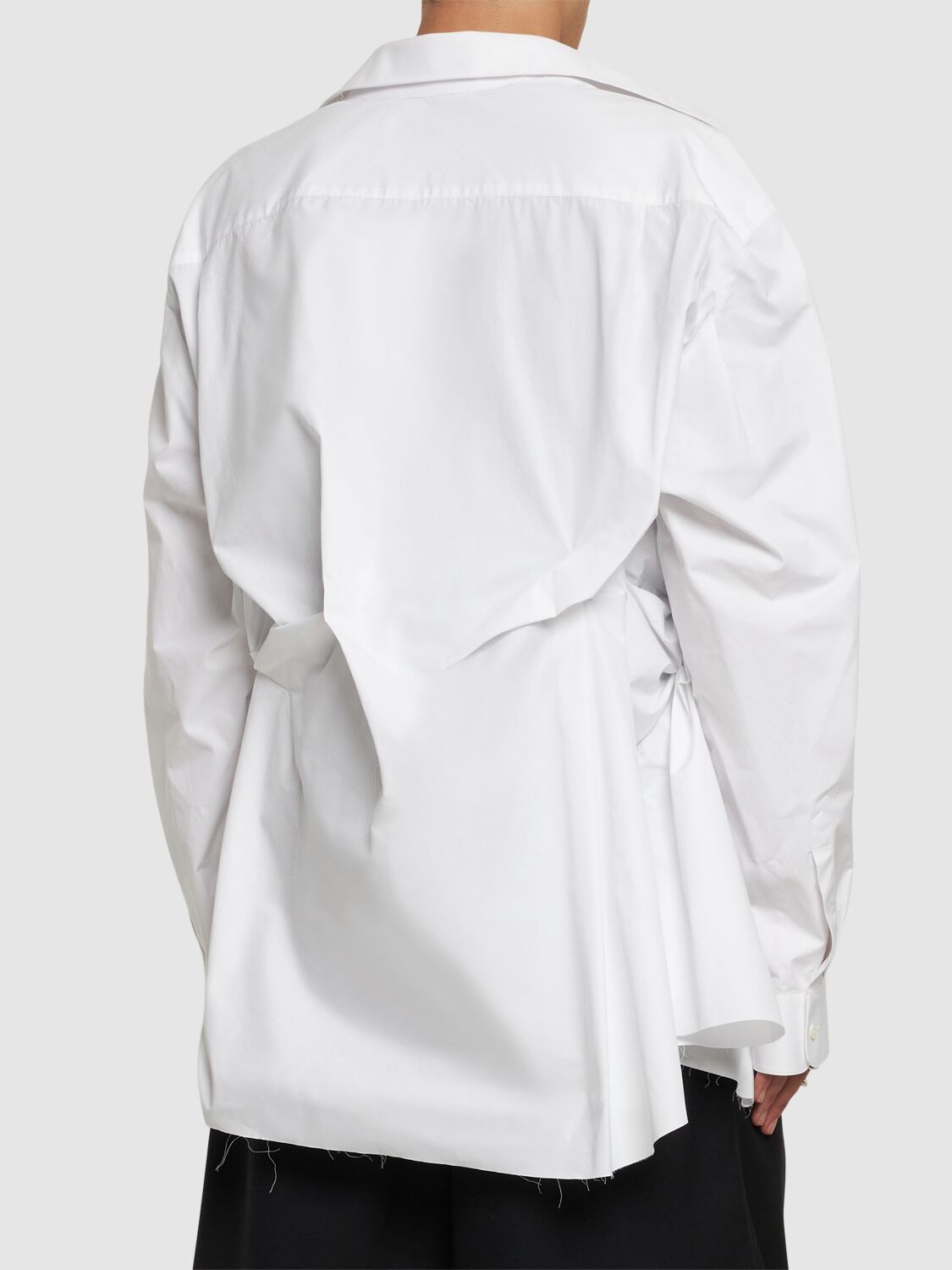 Shop Maison Margiela Cotton Poplin Shirt In White