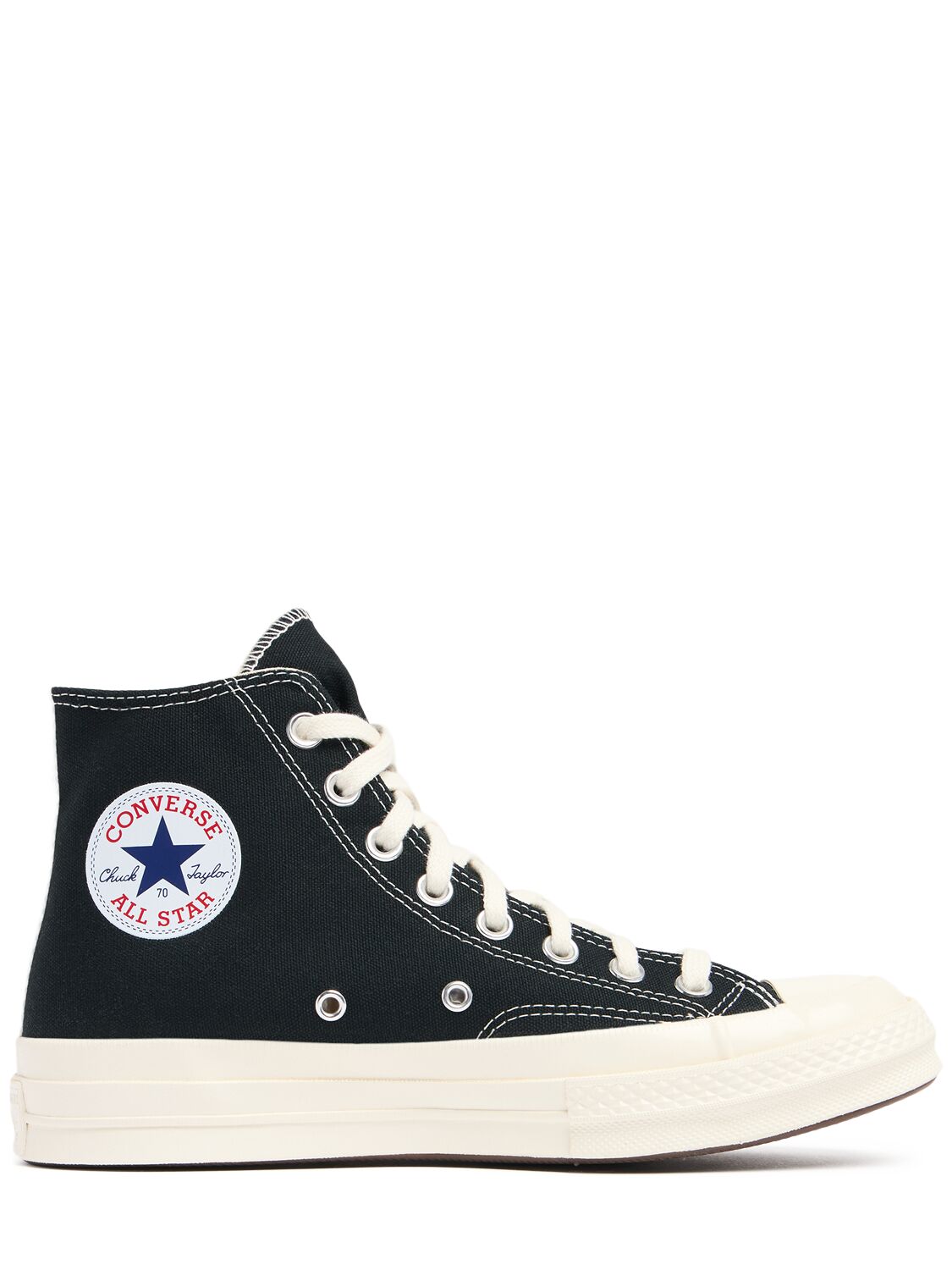 Comme Des Garçons Play 20毫米play Converse棉质运动鞋 In Black