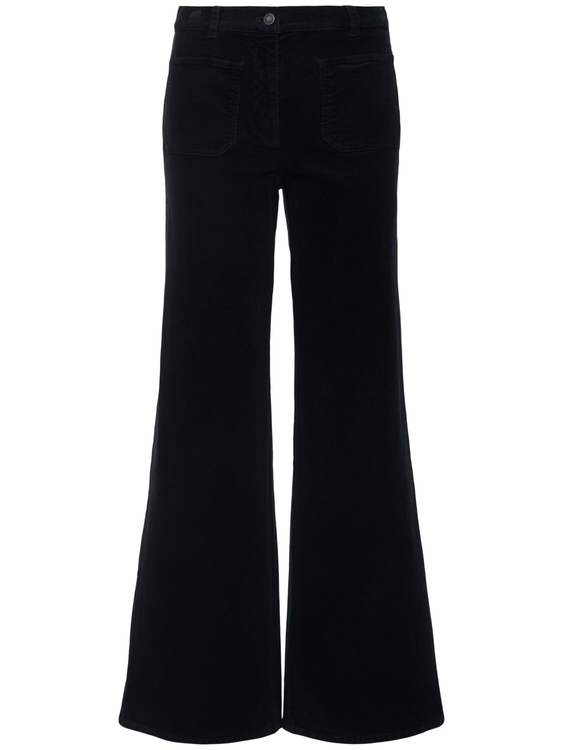 Nili Lotan Florence Corduroy Wide Pants In Blue