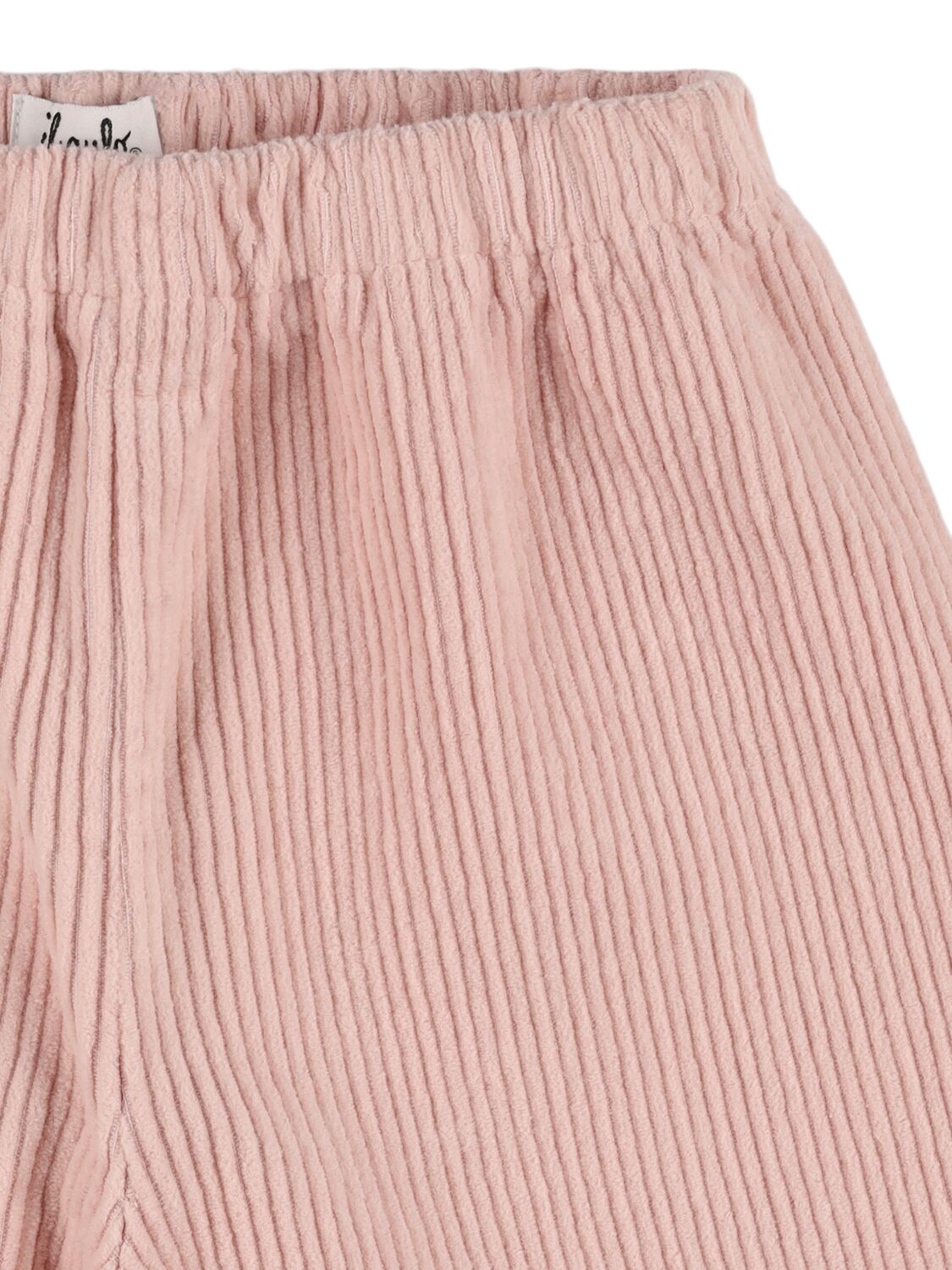 Shop Il Gufo Stretch Cotton Velvet Pants In Pink