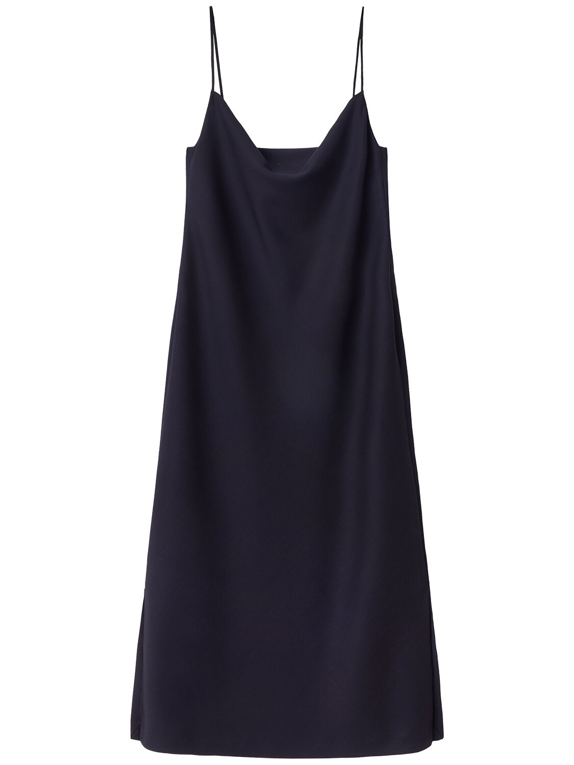 Carven Grain De Poudre Midi Dress In Dark Blue