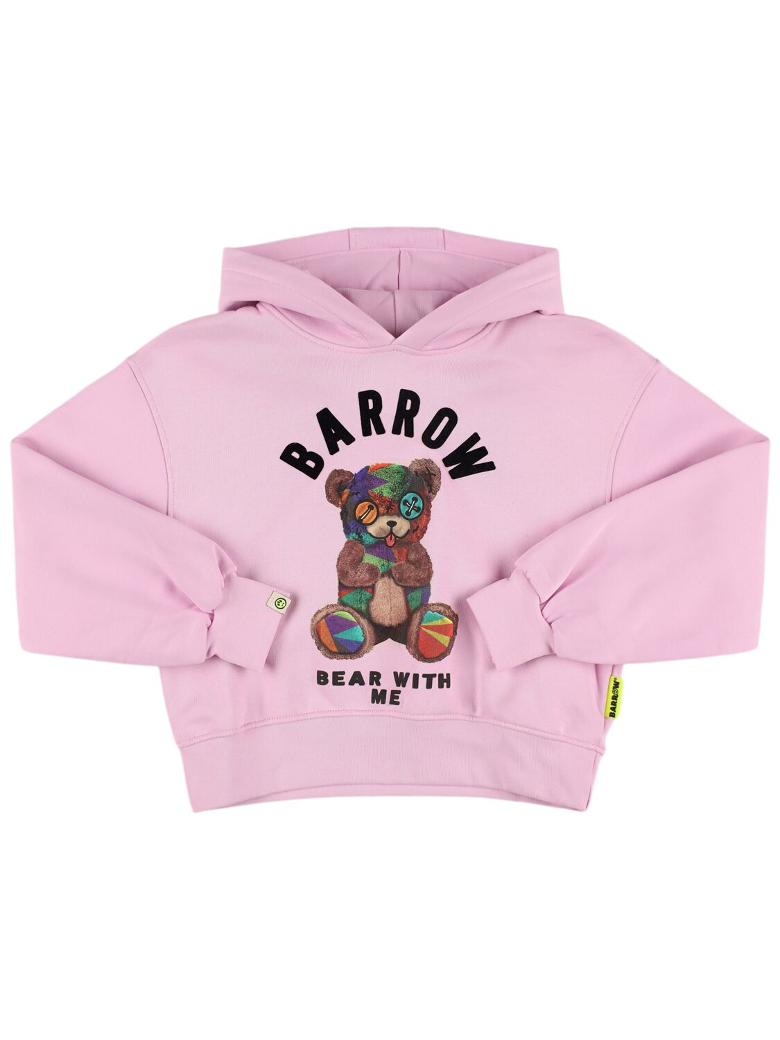 Shop Barrow Printed Cotton Hoodie In Pink