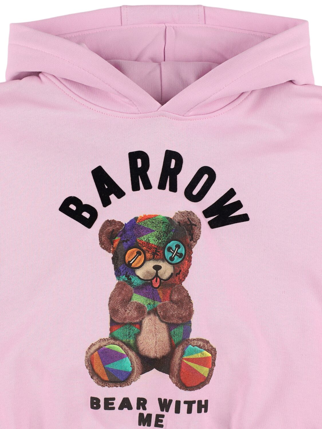 Shop Barrow Printed Cotton Hoodie In Pink