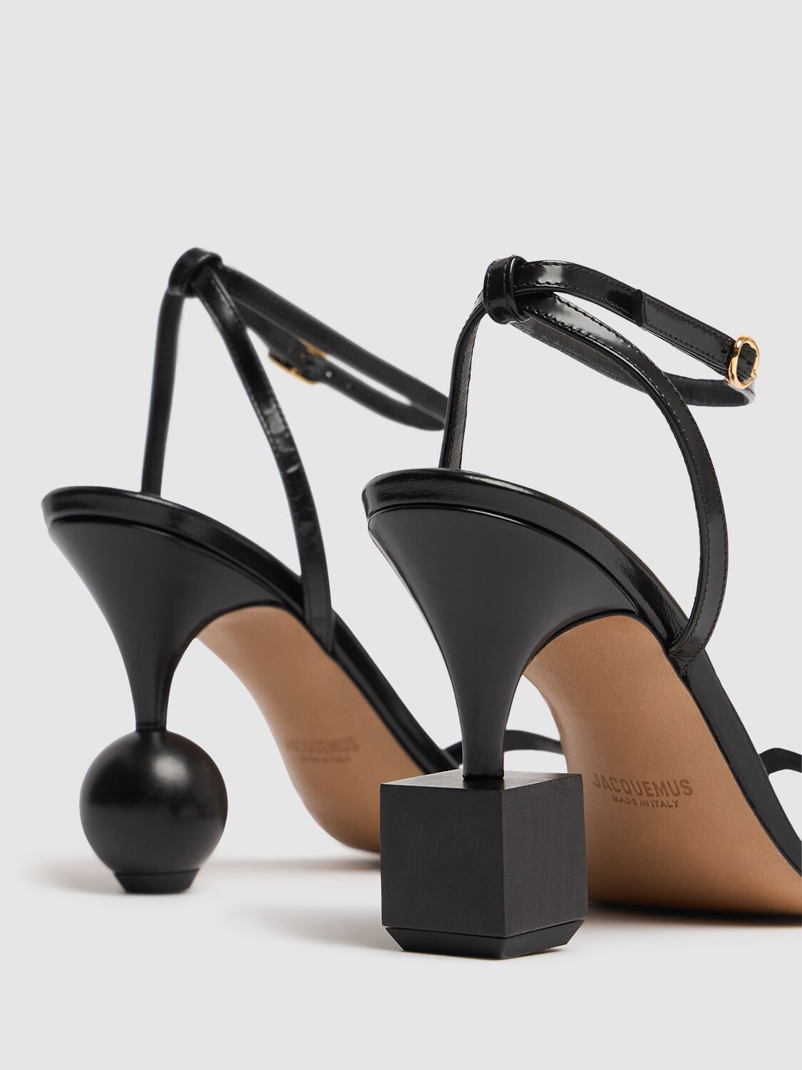 Shop Jacquemus 90mm Les Sandales Bisou Sandals In Black