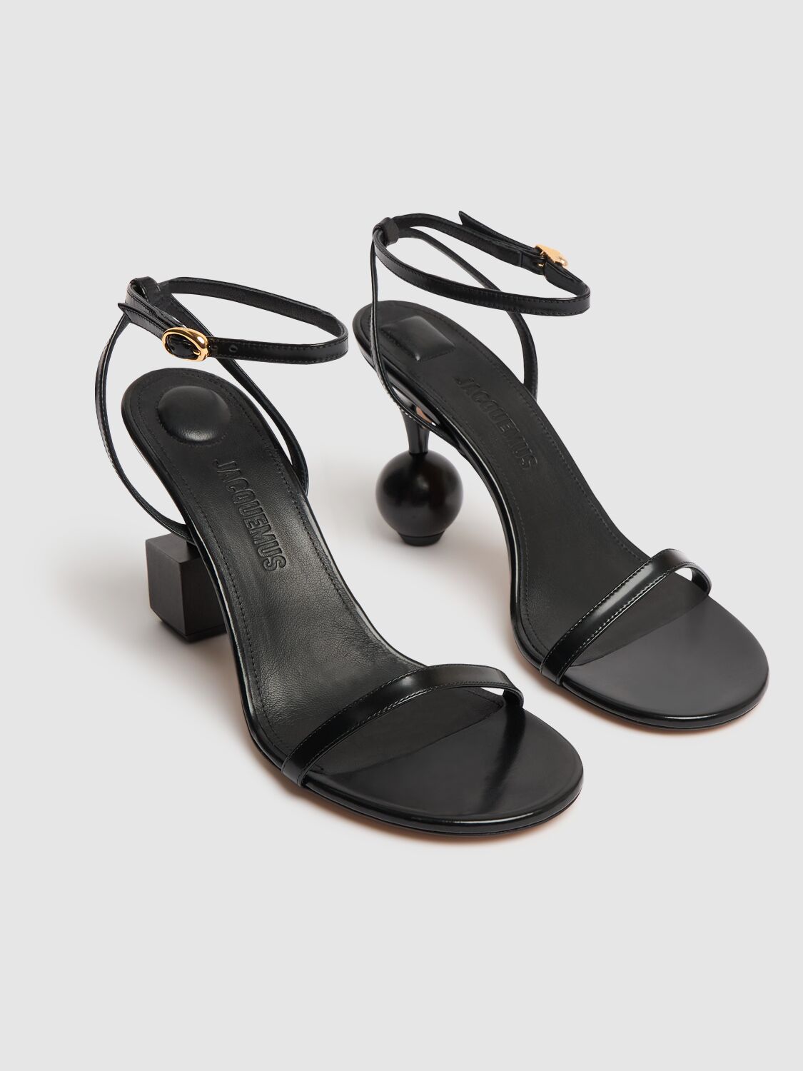 Shop Jacquemus 90mm Les Sandales Bisou Sandals In Black