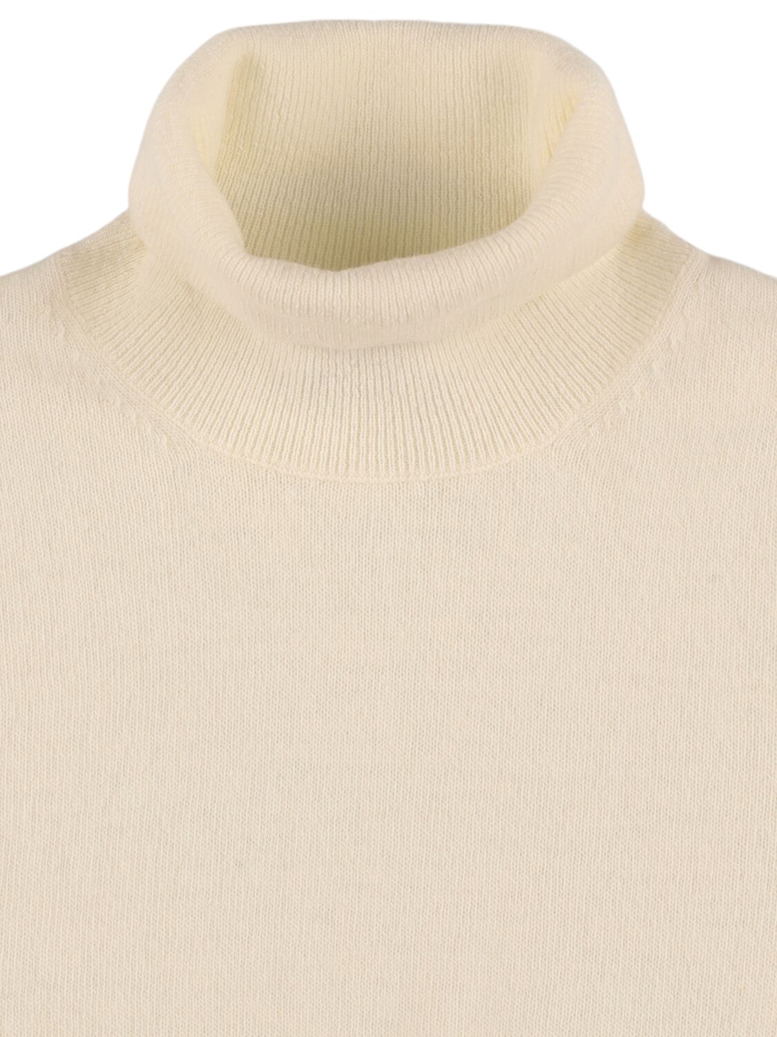 Shop Il Gufo Wool Knit Turtleneck Sweater In White