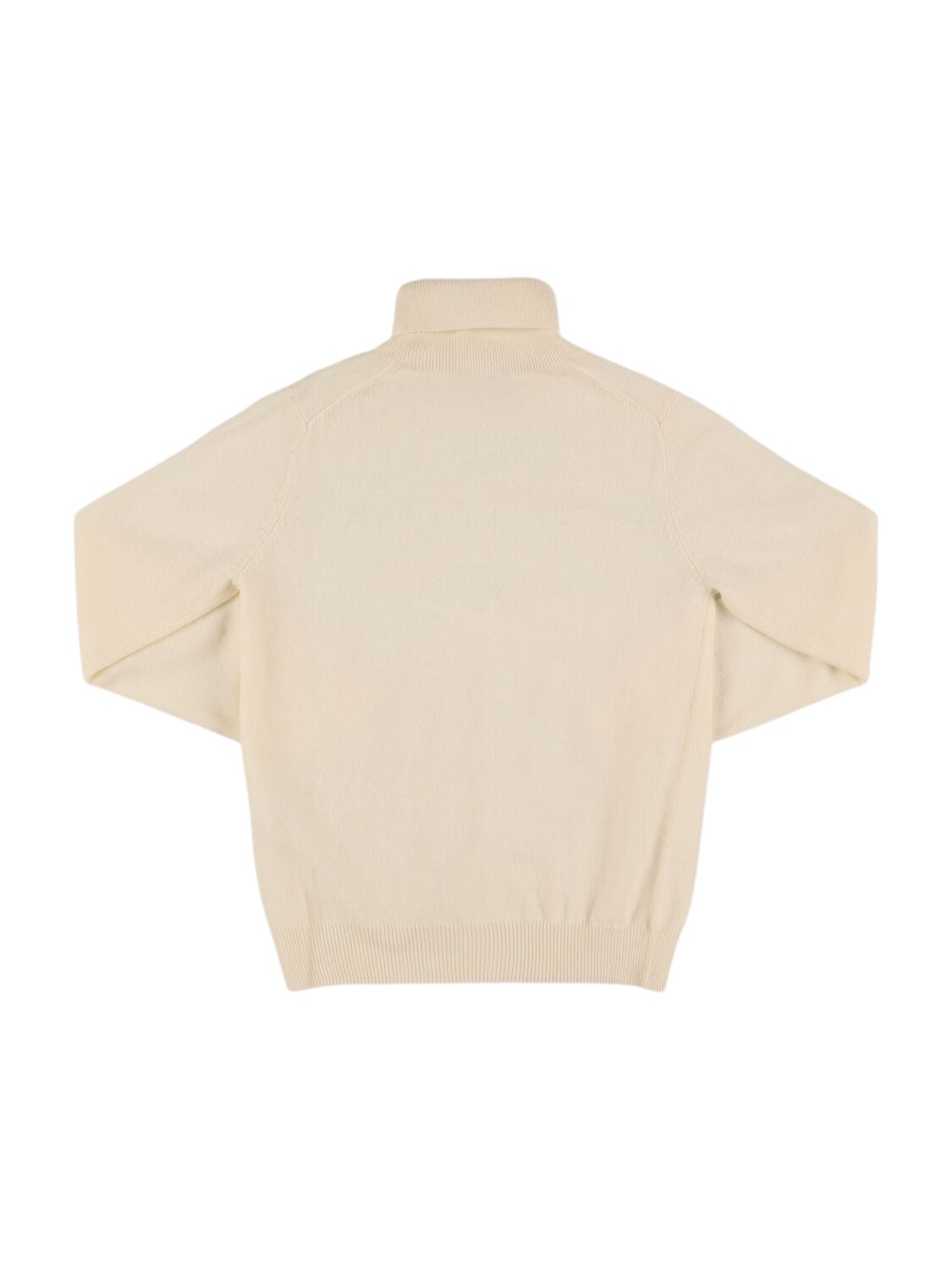 Shop Il Gufo Wool Knit Turtleneck Sweater In White