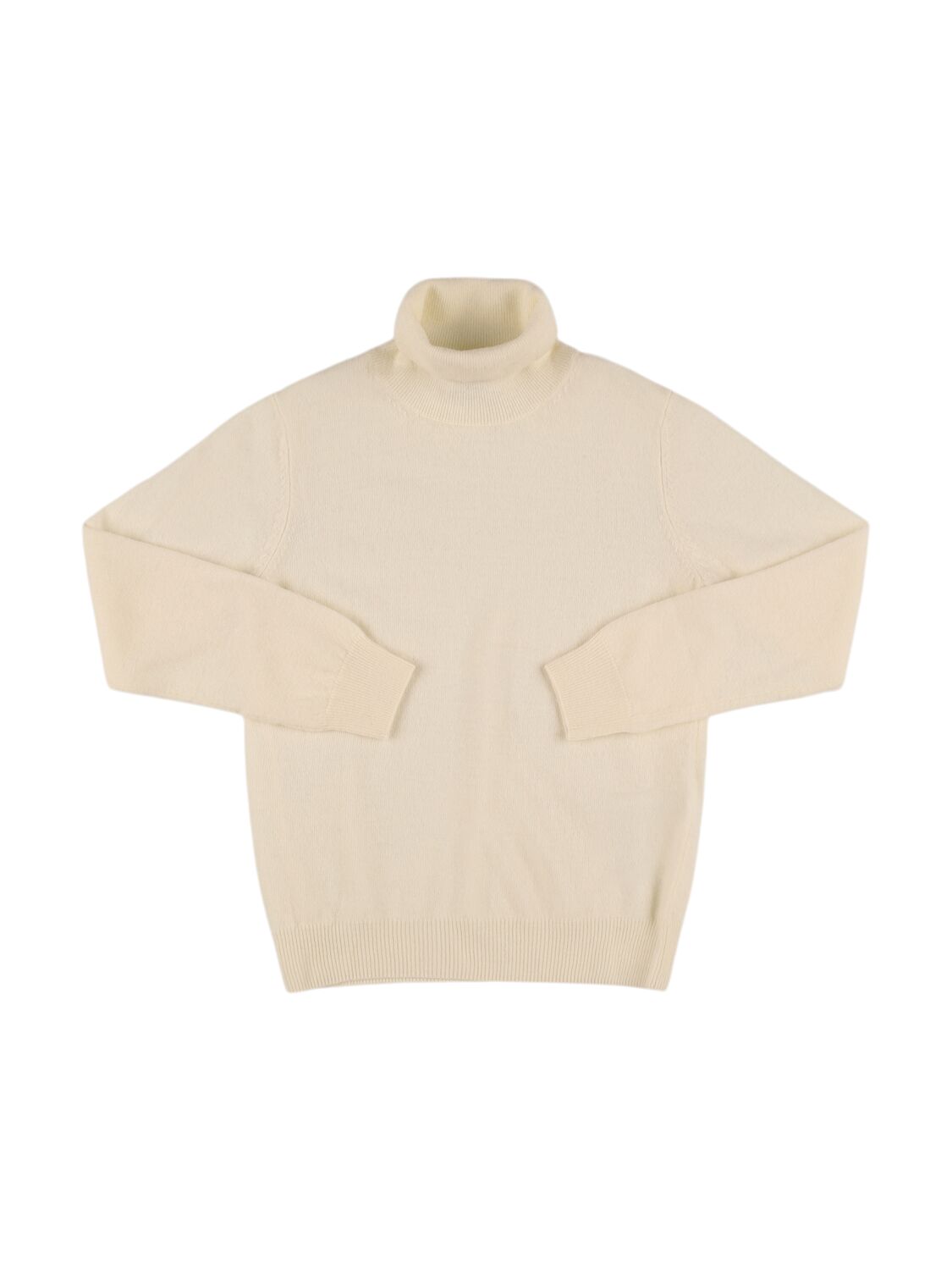 Il Gufo Kids' Wool Knit Turtleneck Sweater In White