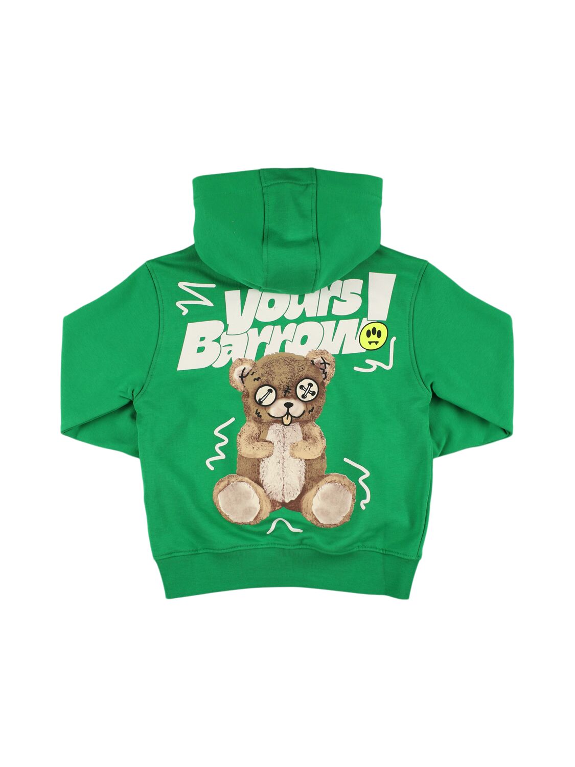 Barrow Printed Cotton Hoodie In Green