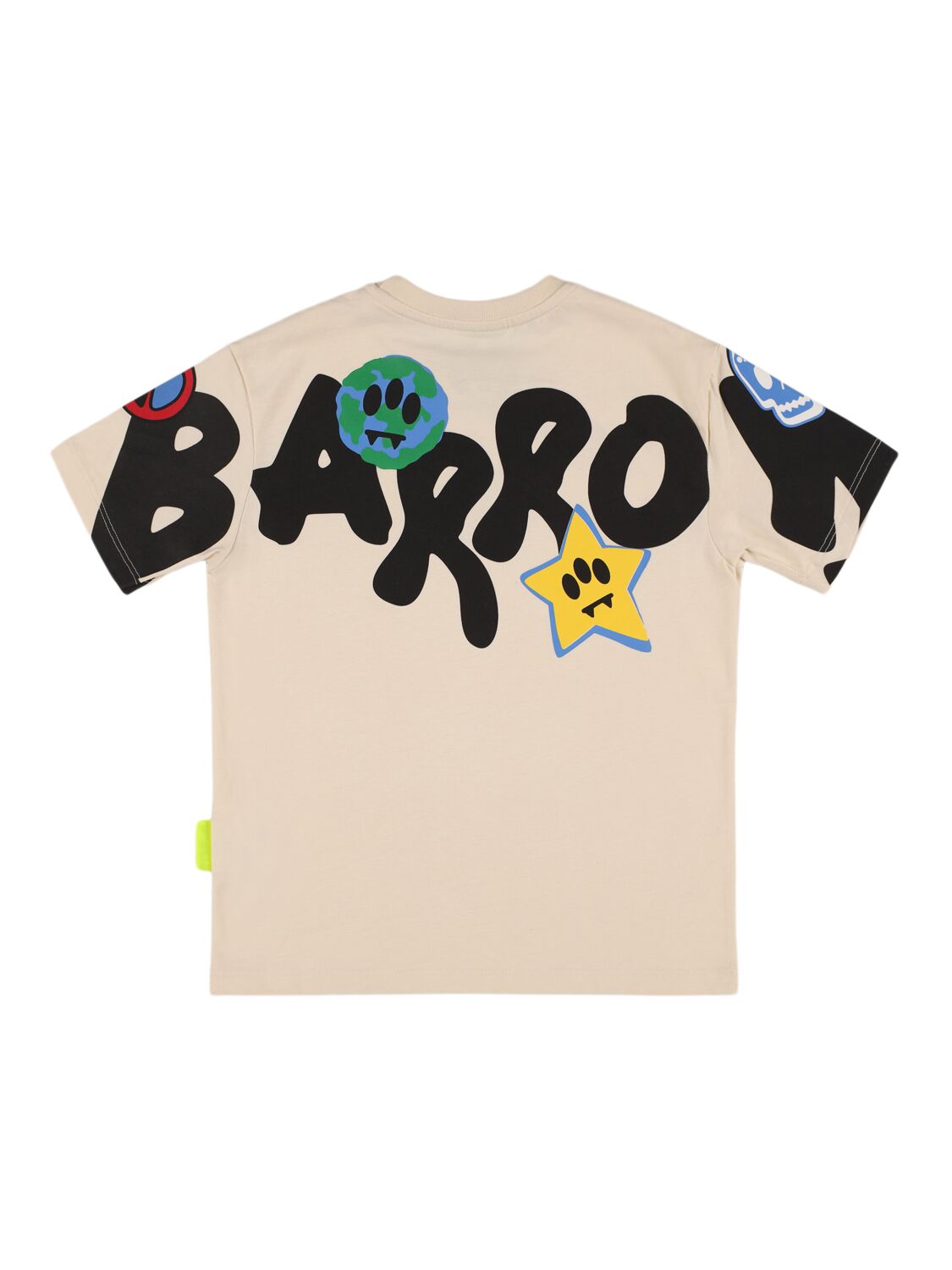 Barrow Printed Cotton Jersey T-shirt In Beige