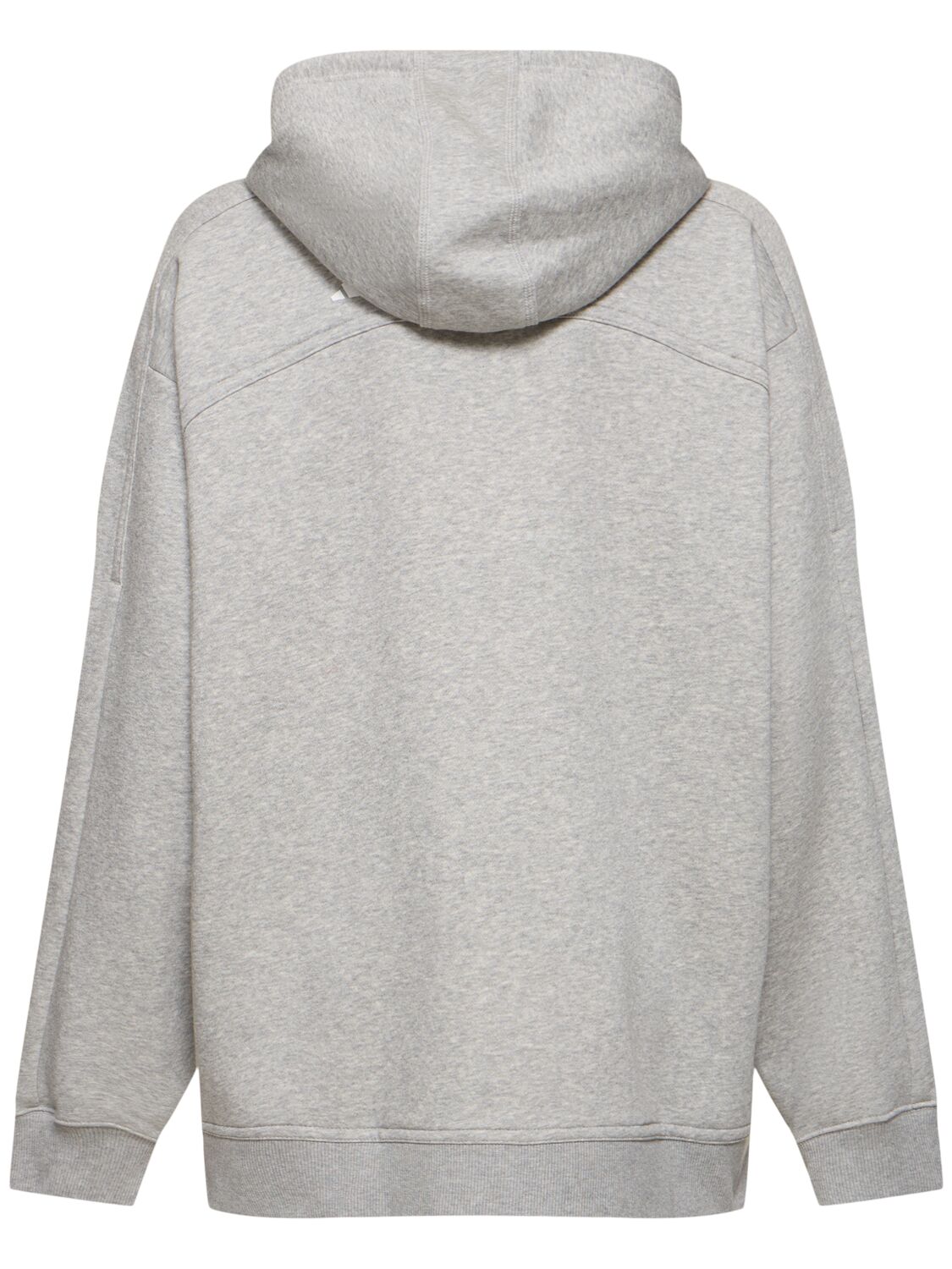 Shop Adidas By Stella Mccartney Asmc Oversize Full Zip Hoodie In Grey