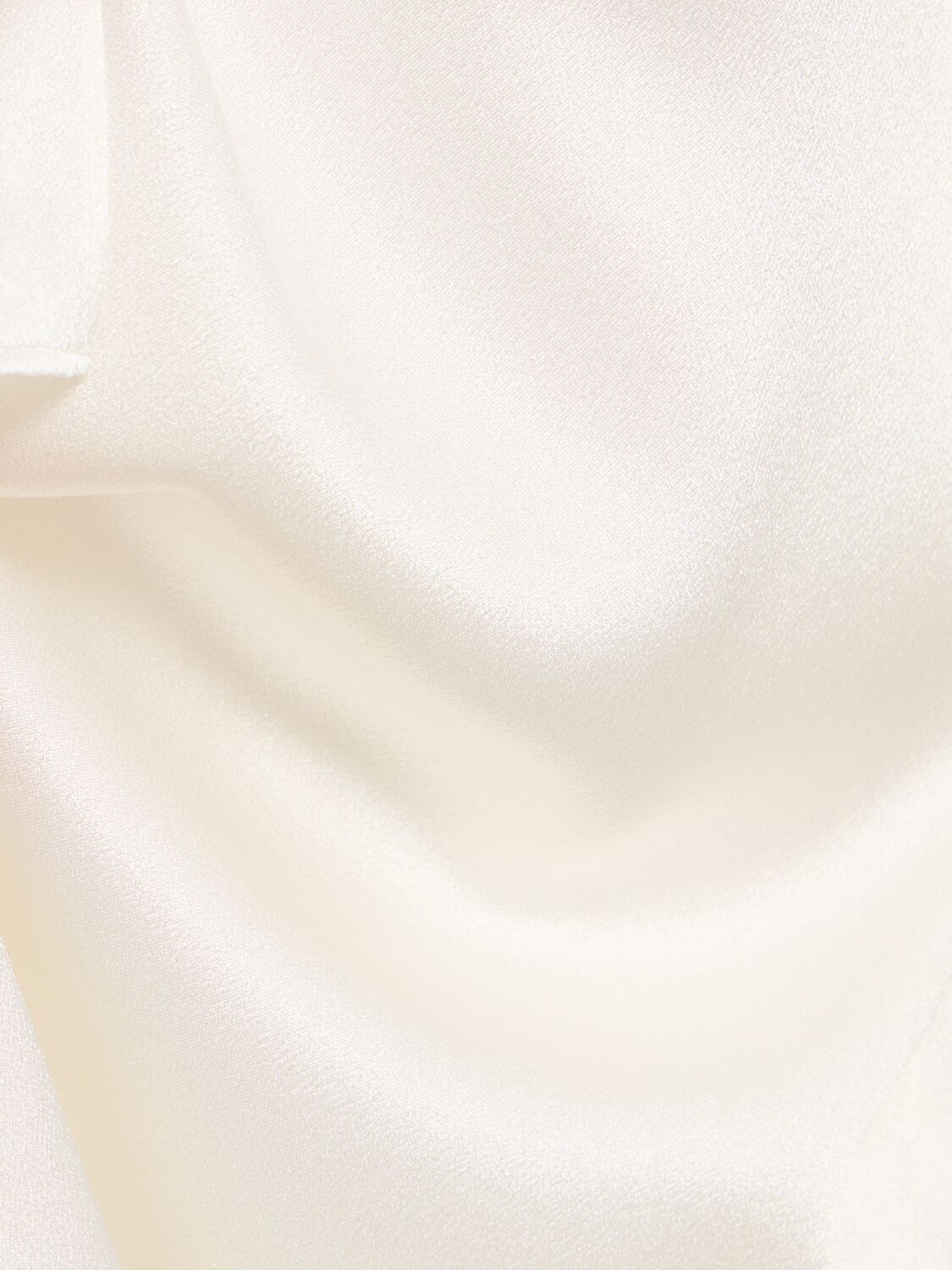 Shop Alberta Ferretti Bow Neck Satin Shirt In White