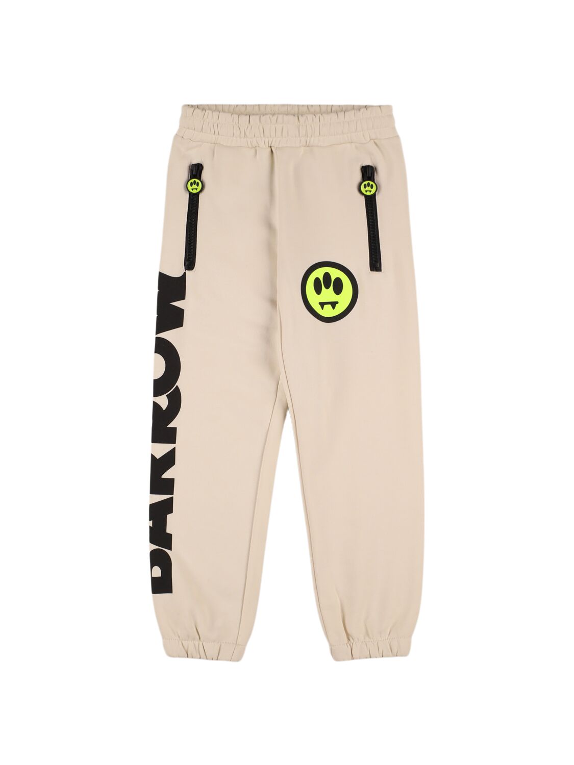 Barrow Cotton Sweatpants W/ Logo In Beige