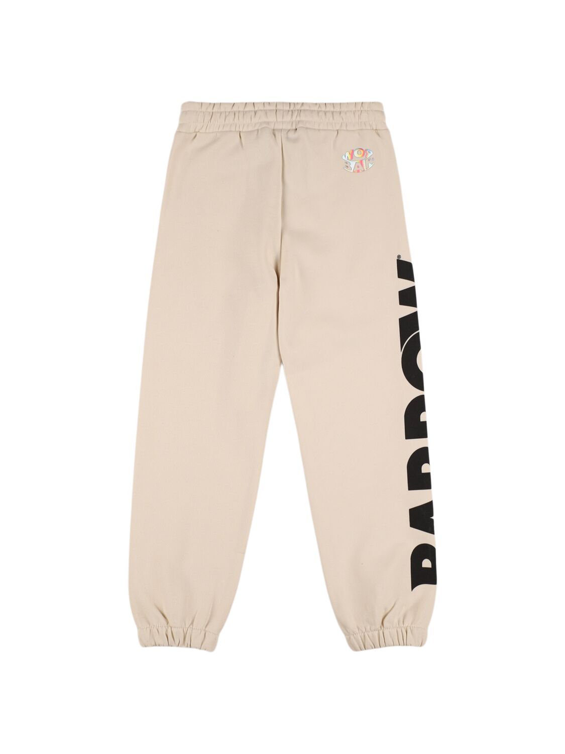 Shop Barrow Cotton Sweatpants W/ Logo In Beige