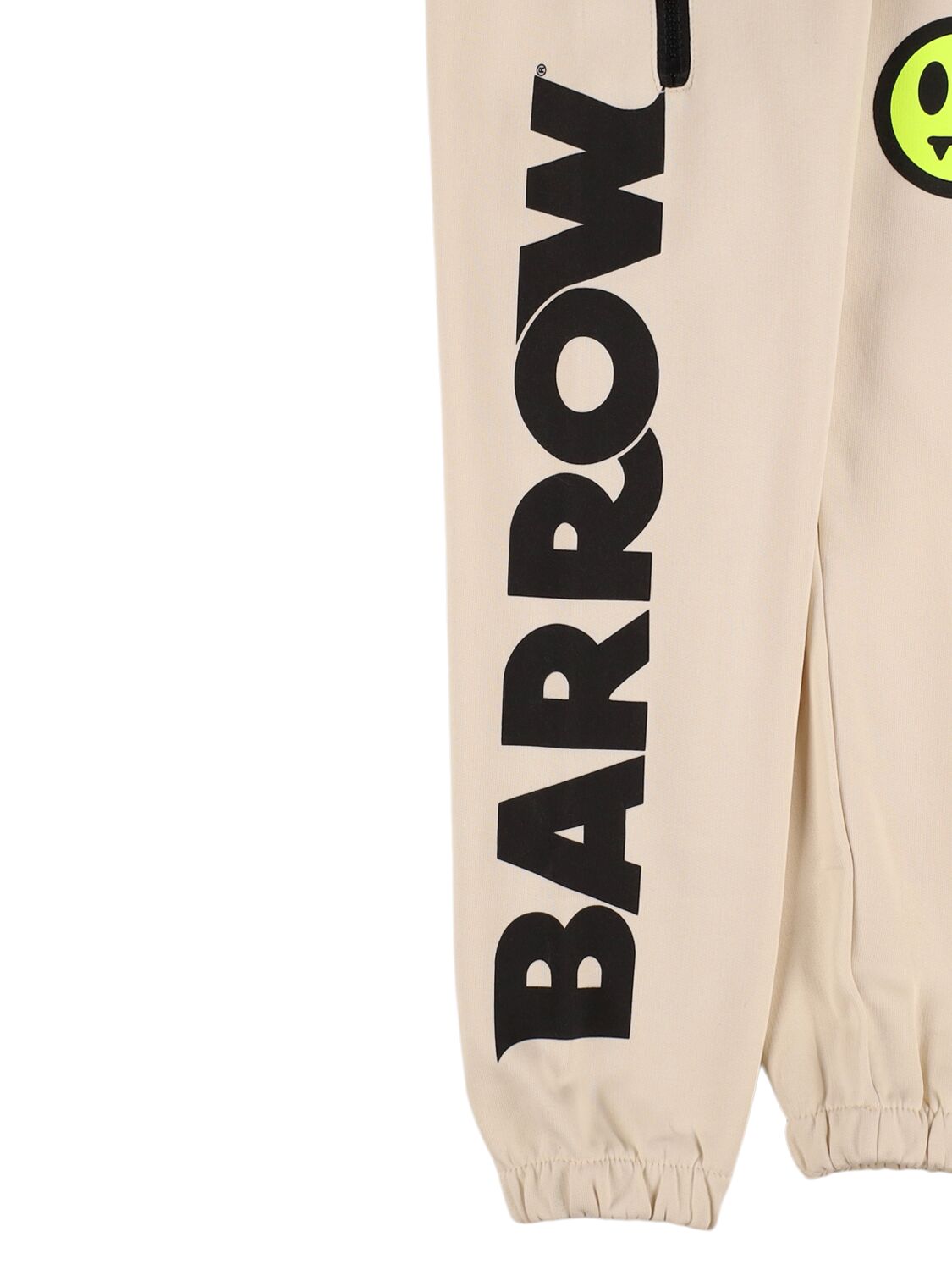 Shop Barrow Cotton Sweatpants W/ Logo In Beige