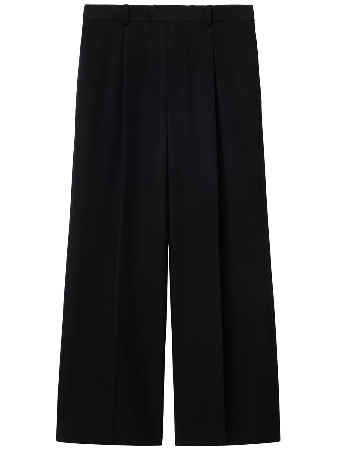 Carven Grain De Poudre Wide Pants In Black