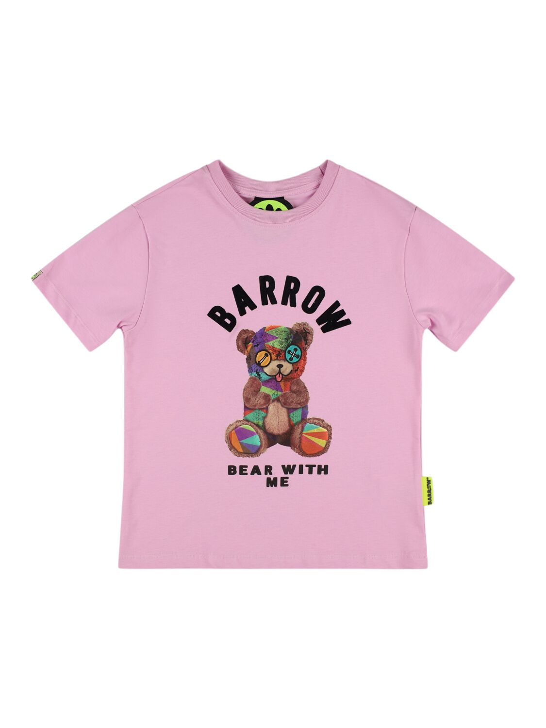 Barrow Printed Cotton Jersey T-shirt In Pink