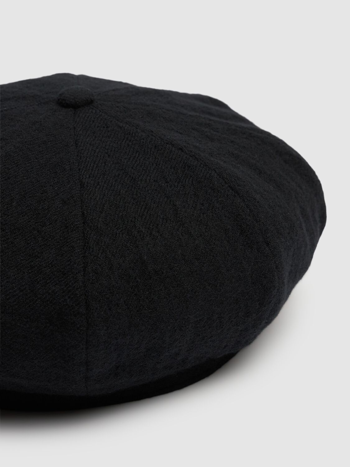 Shop Yohji Yamamoto Casket Classical Wool Hat In Black