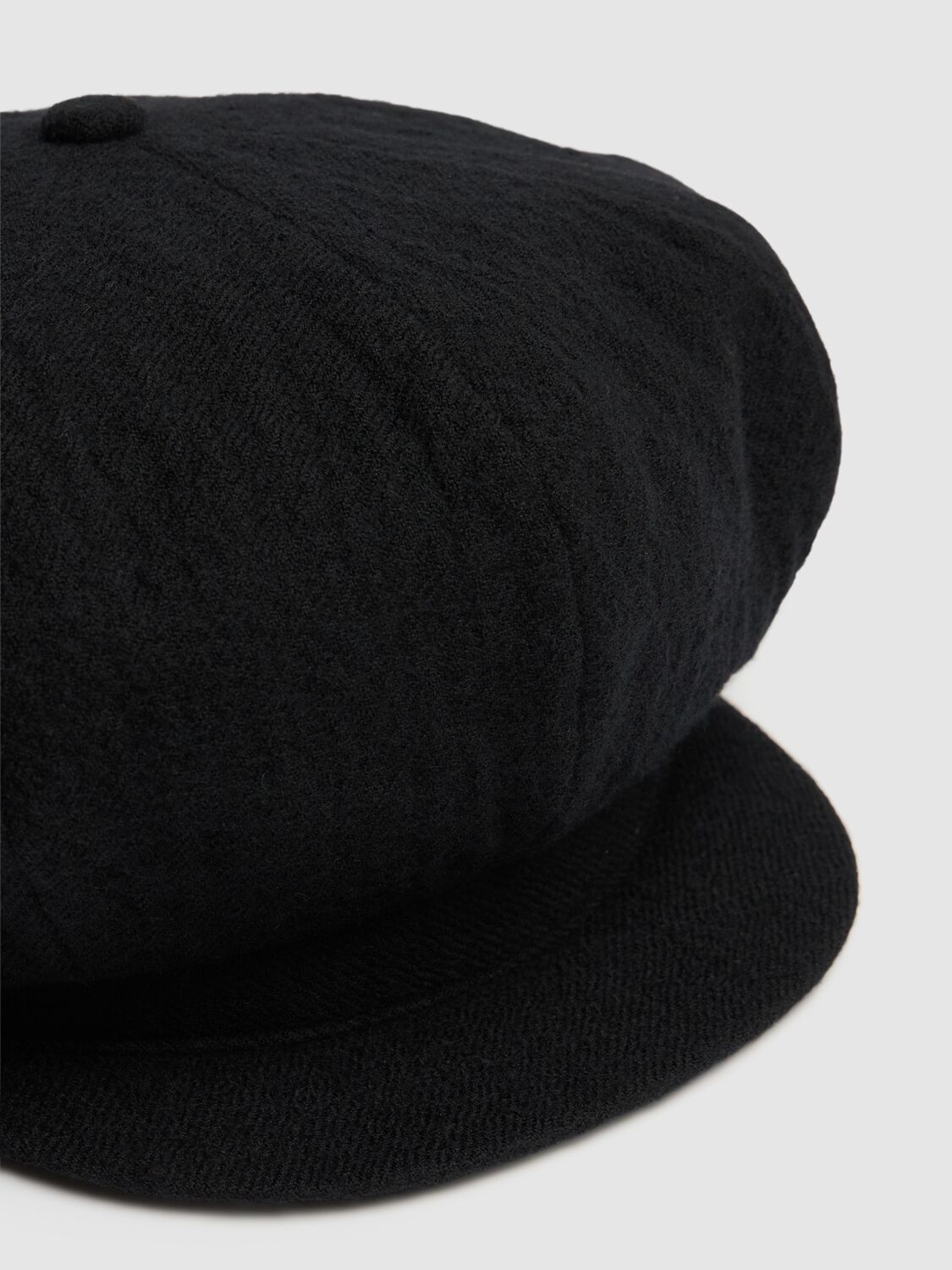 Shop Yohji Yamamoto Casket Classical Wool Hat In Black