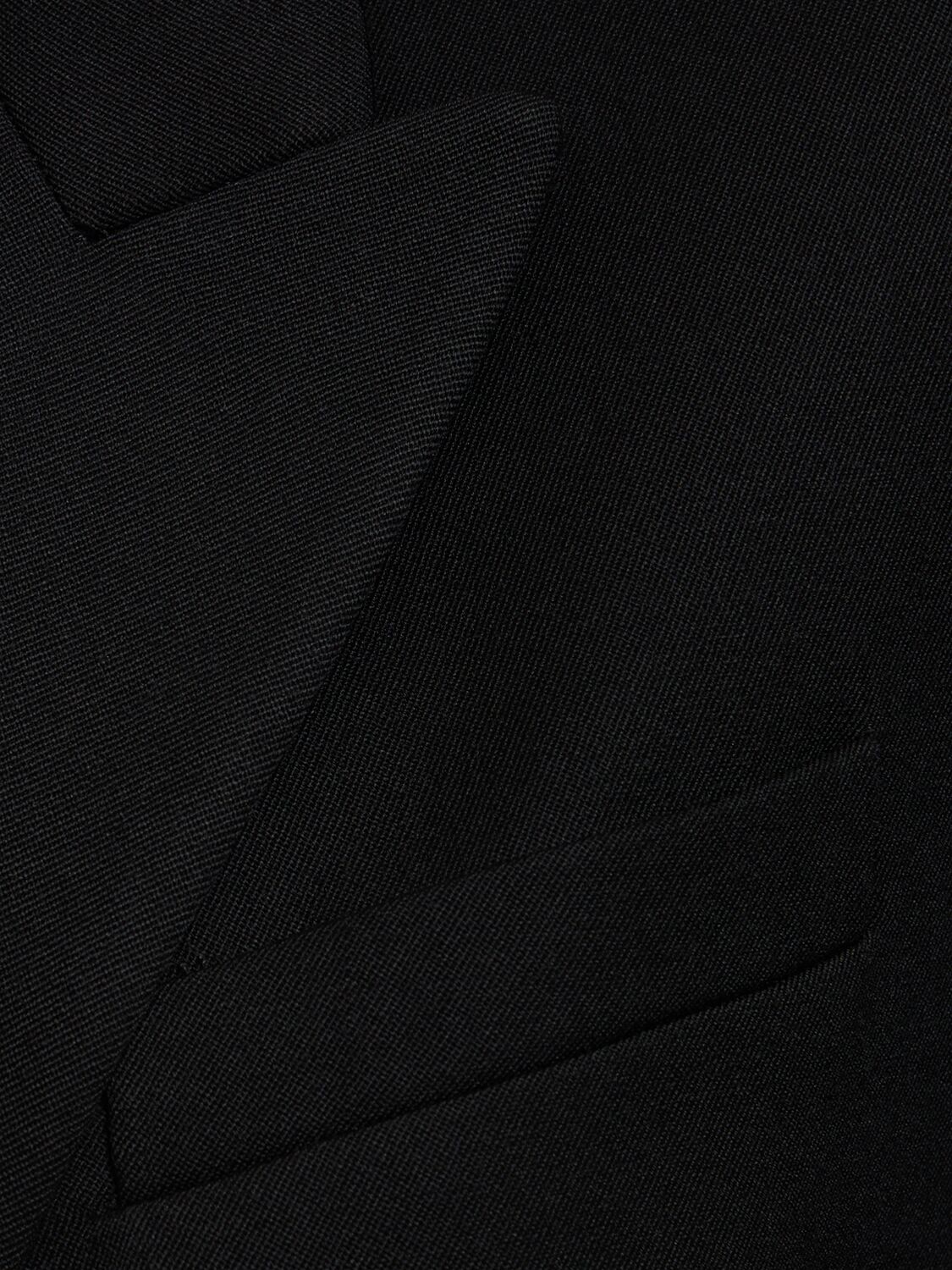 Shop Nili Lotan Veda Wool Gabardine Blazer In Black