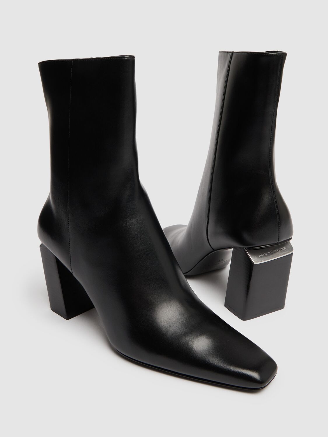 Shop Alexander Wang 85mm Toni Leather Ankle Boots In Black