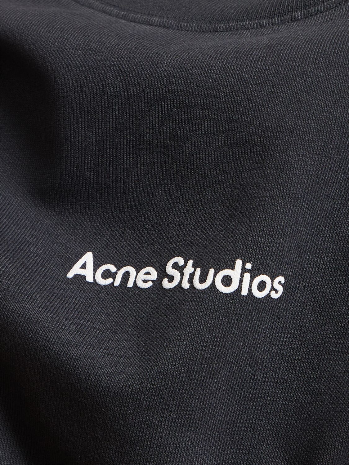 Shop Acne Studios Extorr Logo Cotton T-shirt In Black