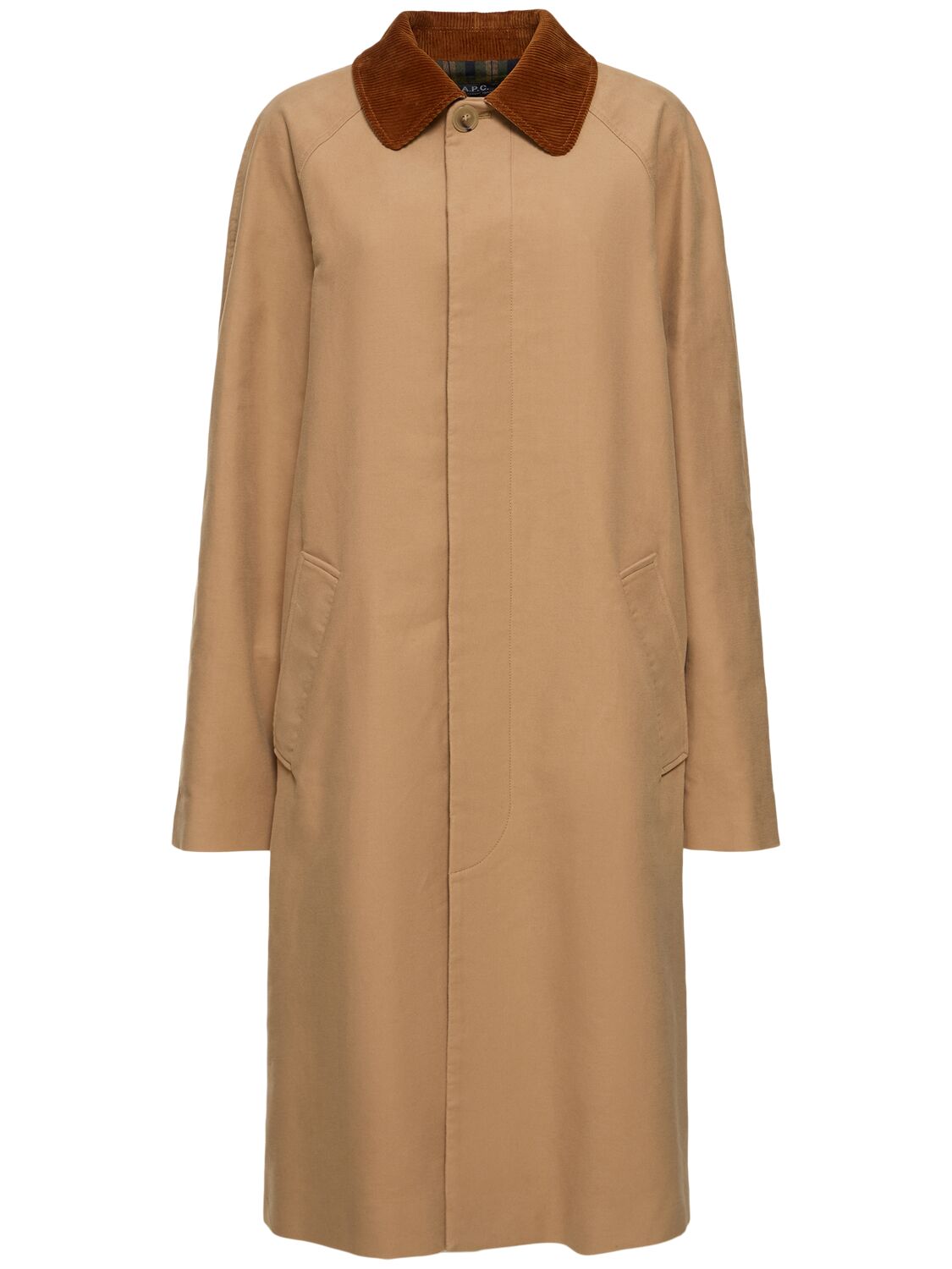 Apc Gaspard Mac Cotton Trench Coat In Beige