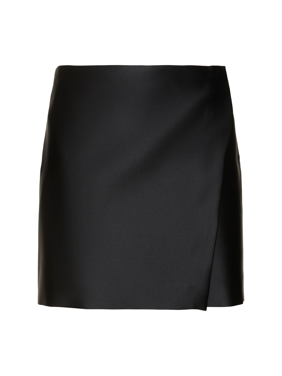 Shop Philosophy Di Lorenzo Serafini Duchesse Satin Mini Skirt In Black