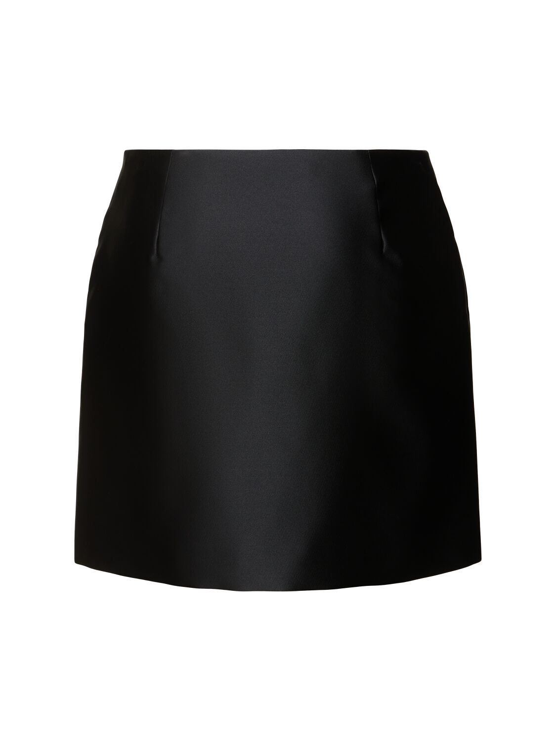 Shop Philosophy Di Lorenzo Serafini Duchesse Satin Mini Skirt In Black