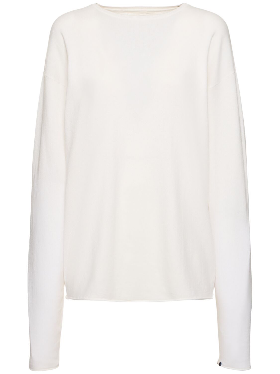 Extreme Cashmere Aries Cotton & Cashmere Jumper In White