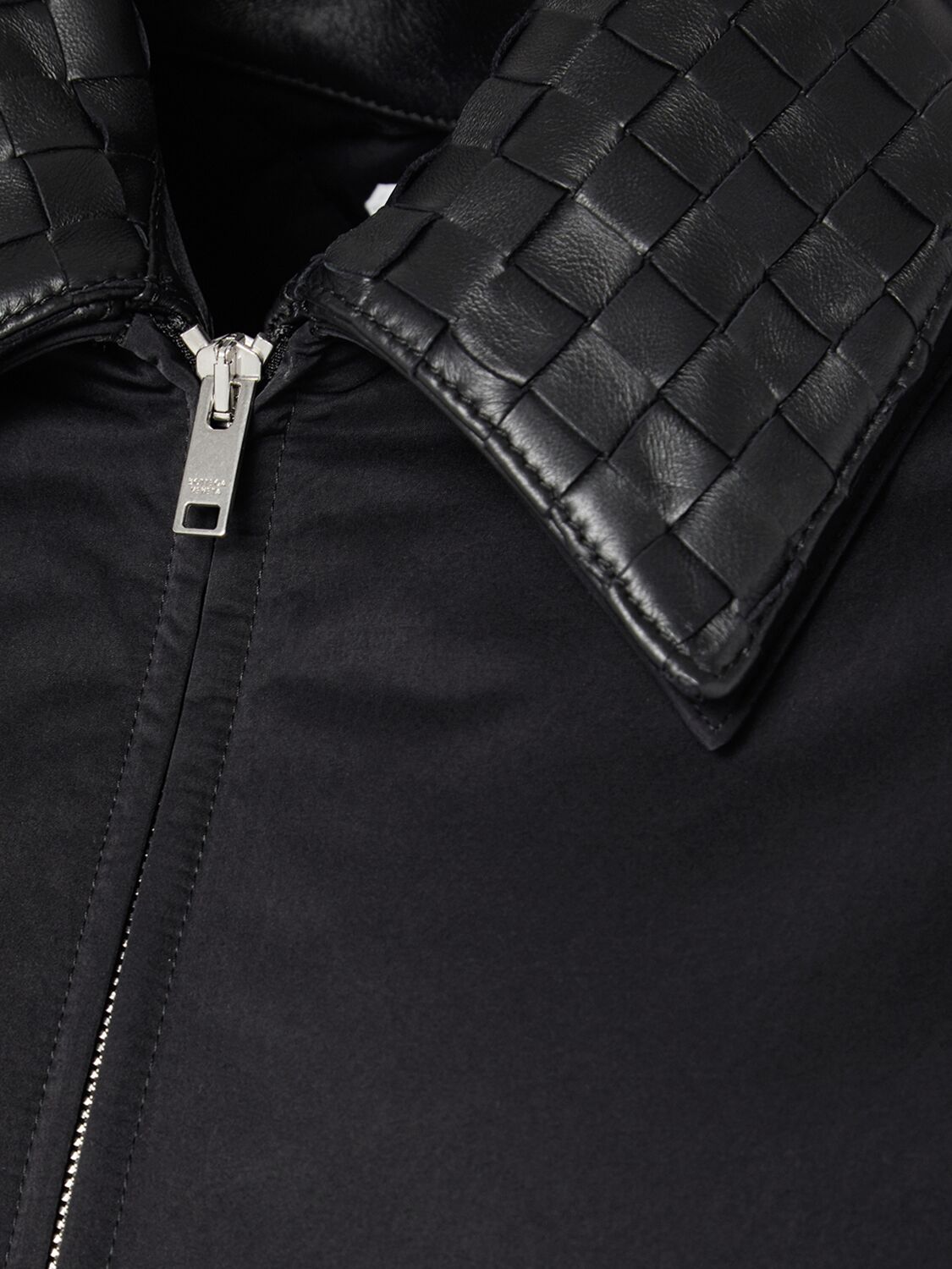 Shop Bottega Veneta Tech Nylon Down Jacket In Black