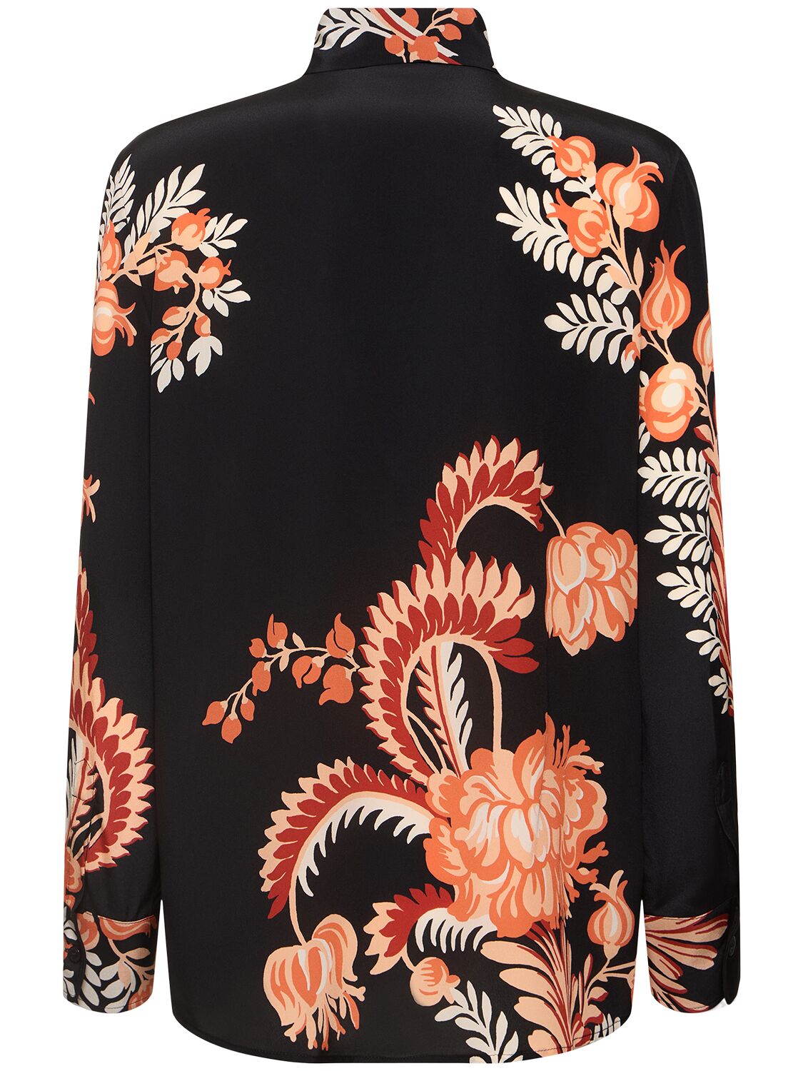 Shop Etro Printed Silk Shirt In Black/multi