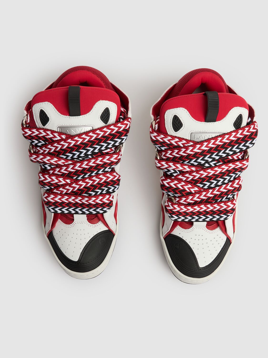 Shop Lanvin Skate Sneakers In Red/white