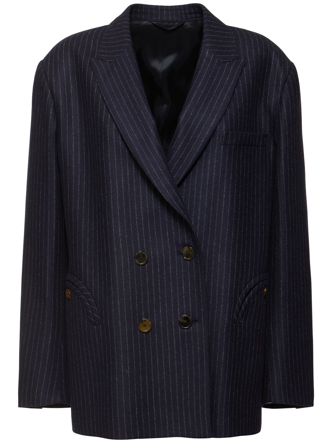 Blazé Milano Lady Maud Nightbreak Wool Blend Blazer In Navy/multi