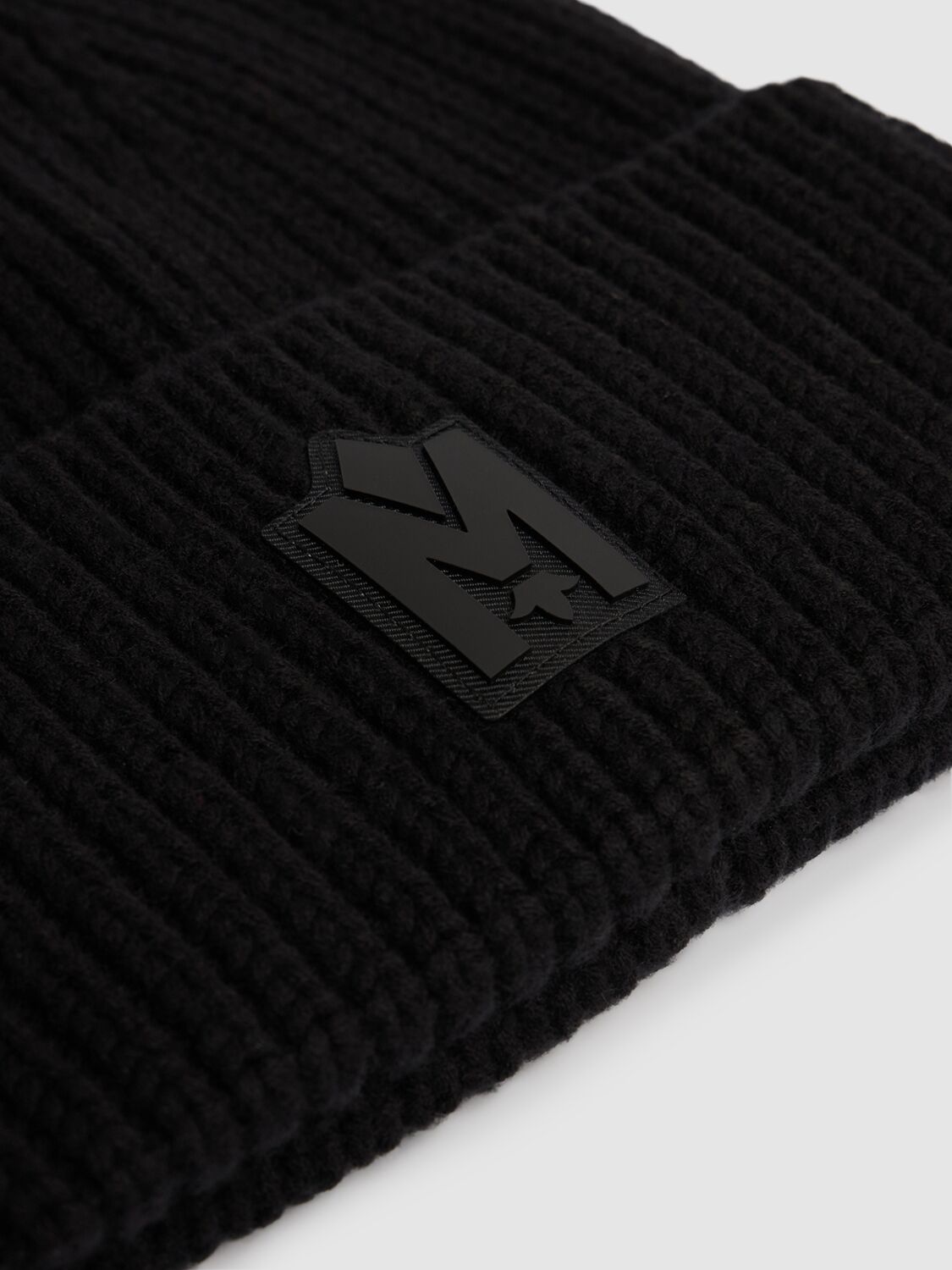 Shop Mackage Jude-wz Beanie W/ Logo In Black