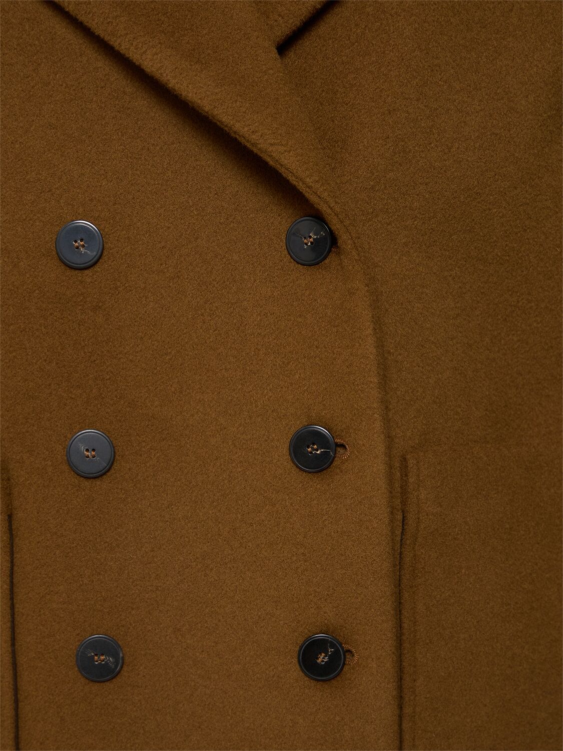 Shop Forte Forte Wool Blend Velour Peacoat In Olive Green