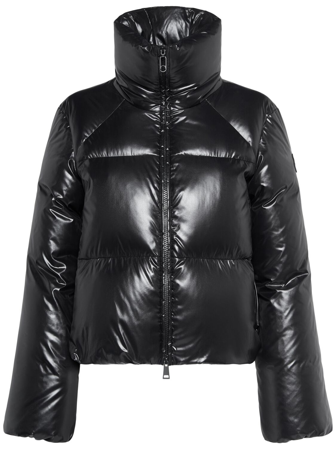 Shop Moncler Breteuil Nylon Laqué Down Jacket In Black