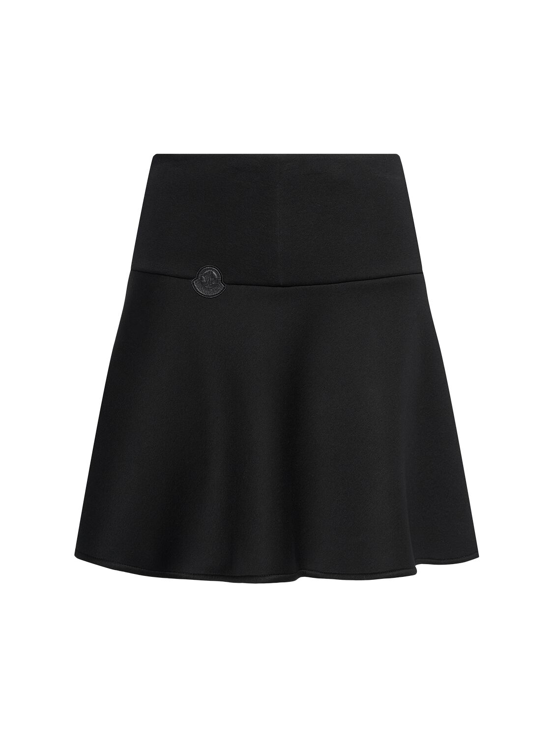 Shop Moncler Neoprene Mini Skirt In Black